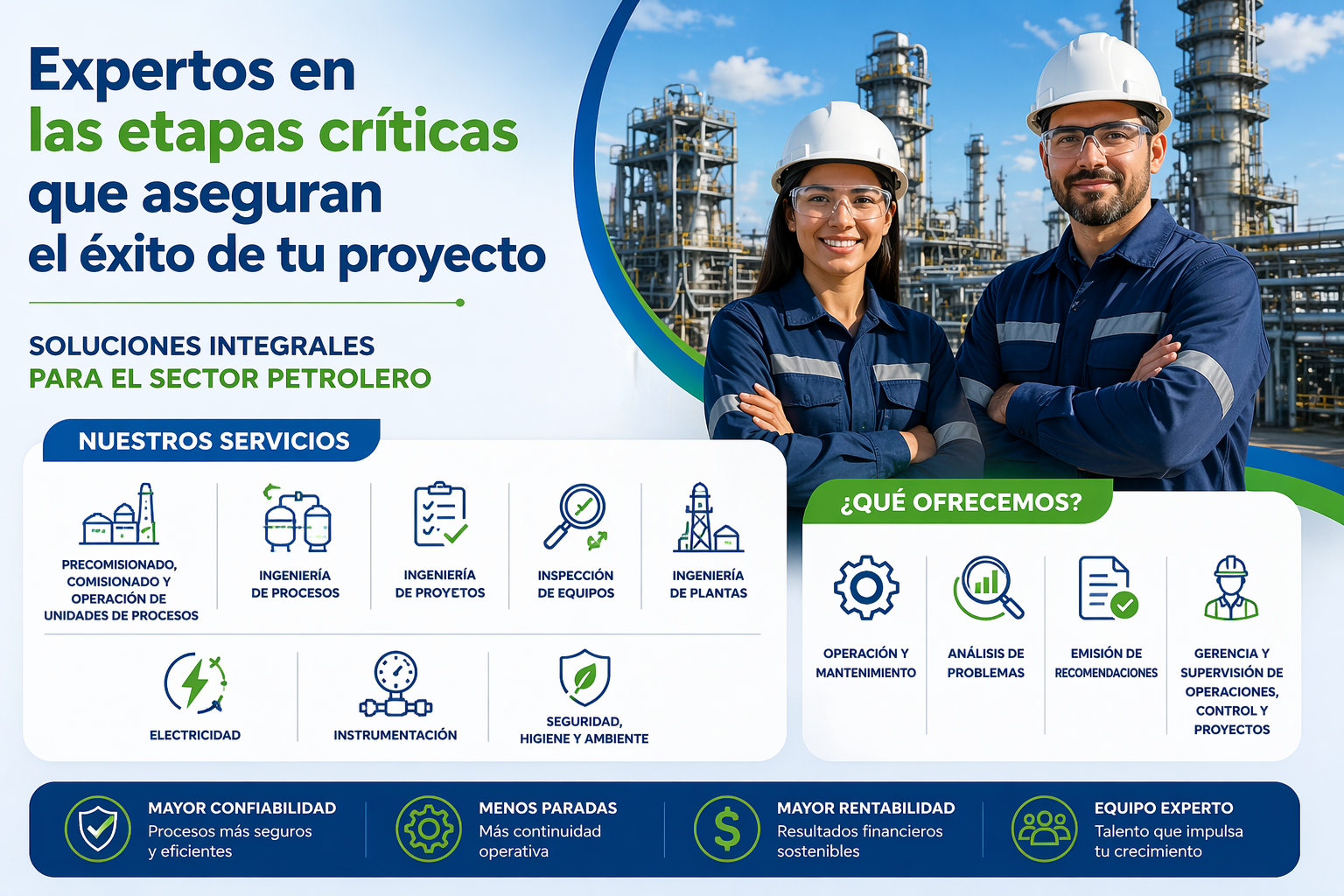 Servicio de suministro de talento humano para proyectos petroleros